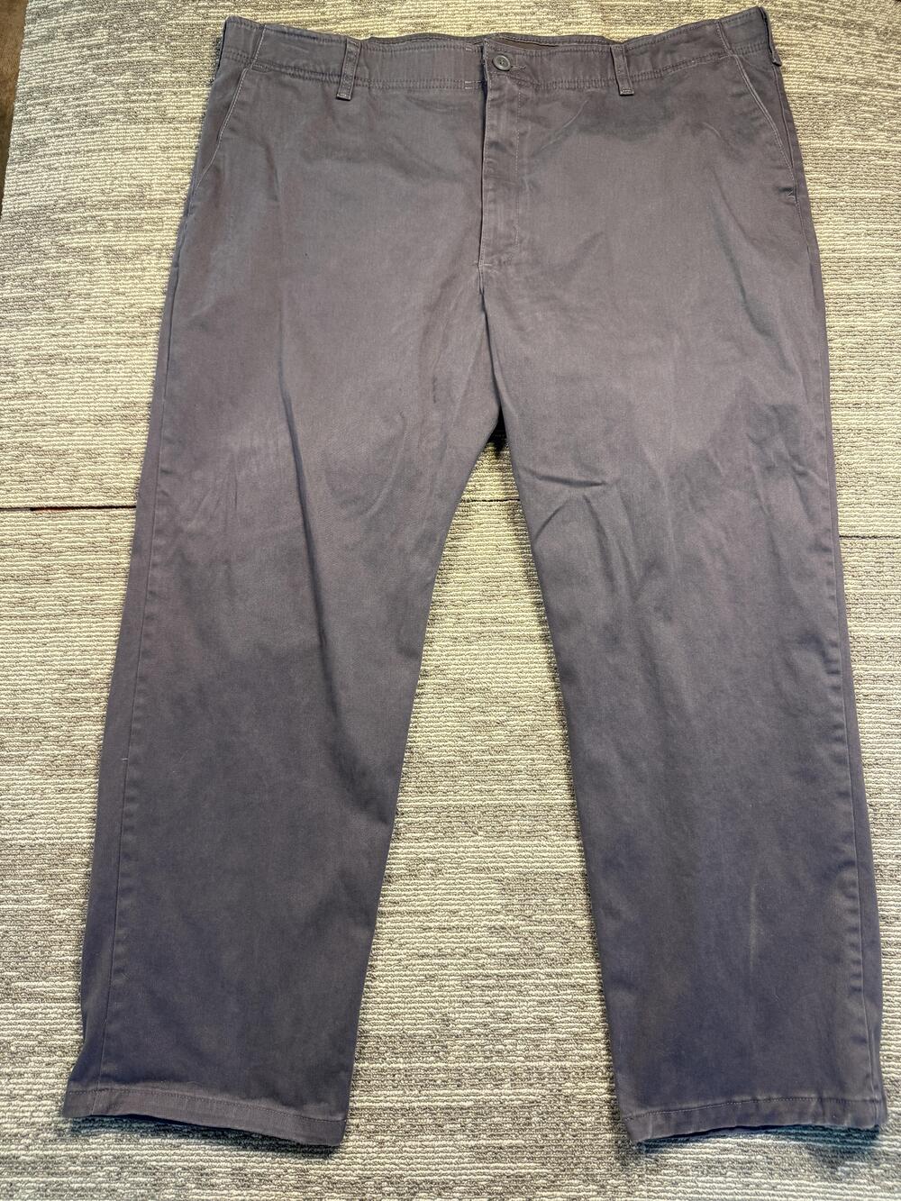 Lee Extreme Motion MVP Pants Mens 46x29 Gray Stretch Chino Straight Leg Casual